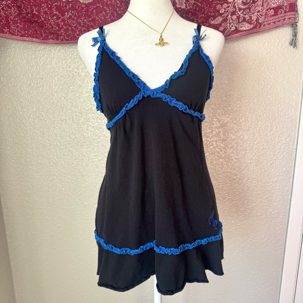 Baby Phat Black Blue Babydoll Y2K 2000s Summer Women’s Small Camisole